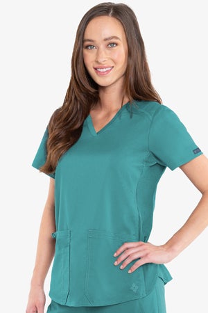 7459 V-NECK SHIRTTAIL TOP (Size: XS-XL)