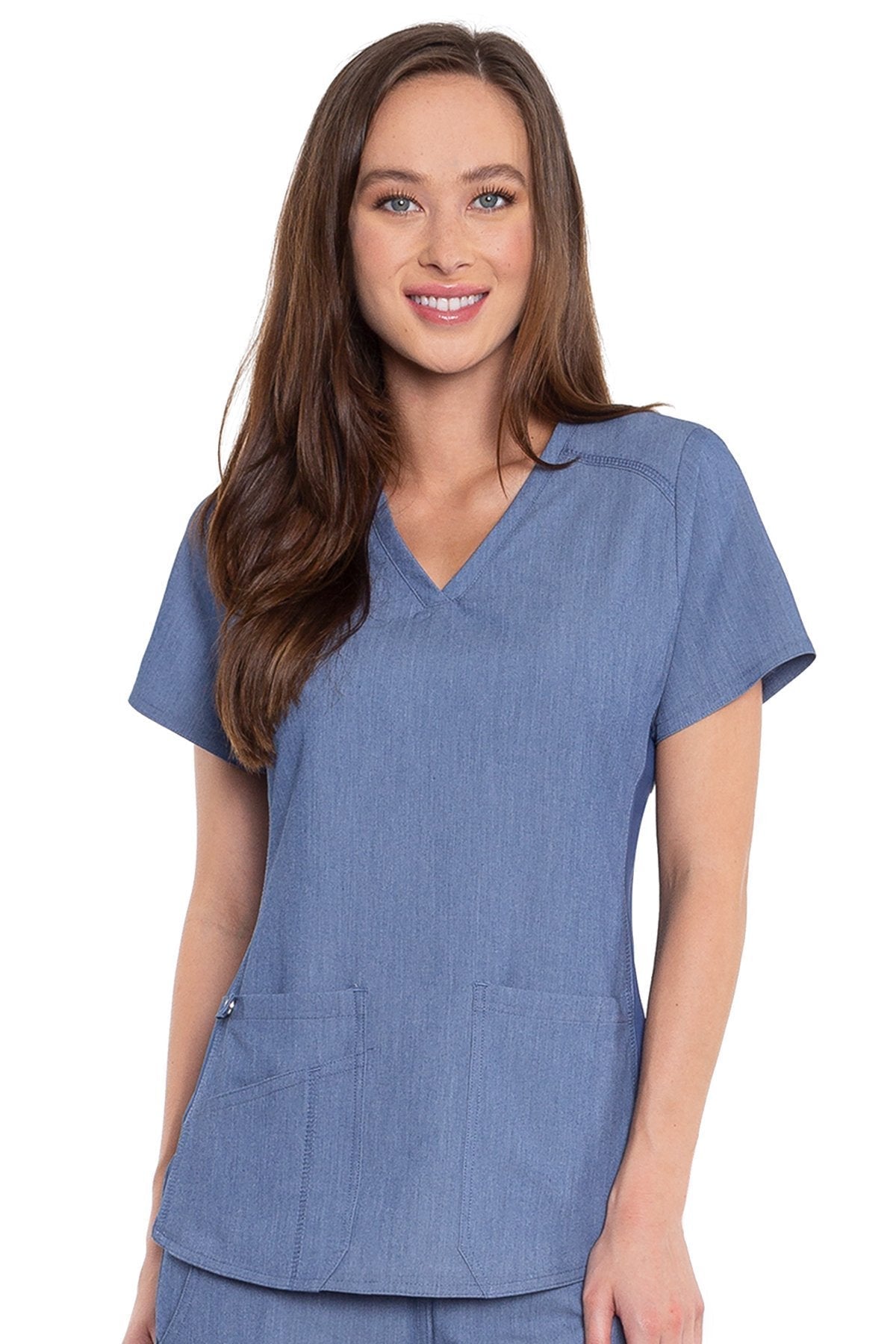 7459 V-NECK SHIRTTAIL TOP (Size: XS-XL)